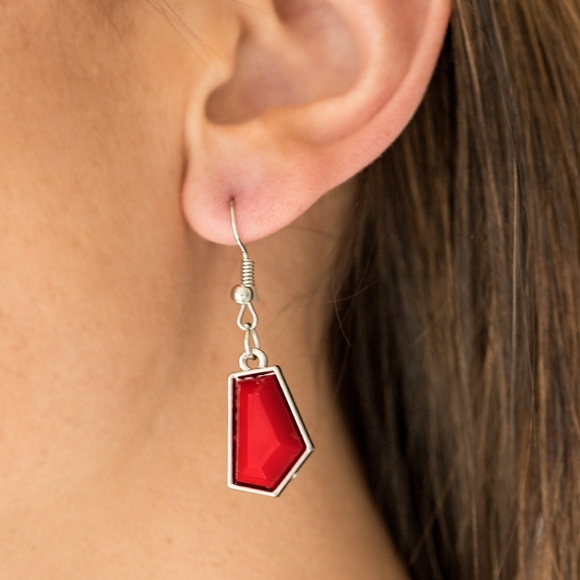 Paparazzi Get Up and GEO Red Necklace Set - Picture 3 of 3